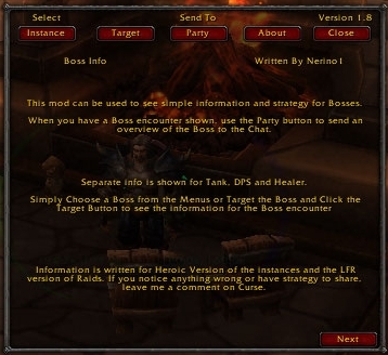 Empirisk Opmuntring Haiku BossInfo : Raid Mods : World of Warcraft AddOns