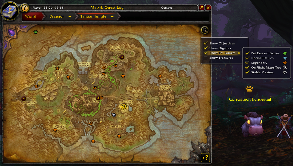 Pet Daily Tamer : Mounts & Pets : World Warcraft