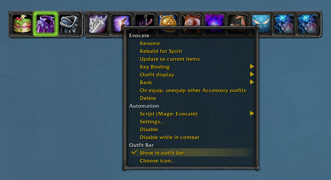 wow all thing addon x and checkmark over item