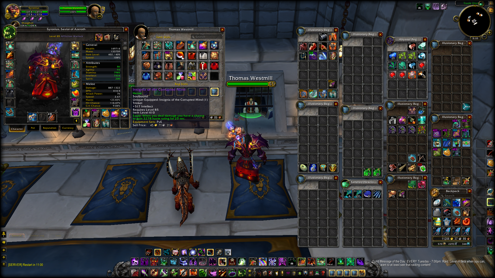 InventoryItemLevels : Bags, Bank, Inventory : World of Warcraft AddOns