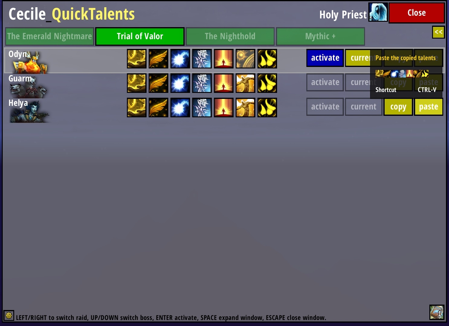 QuickTalents : Character Advancement : World of Warcraft AddOns