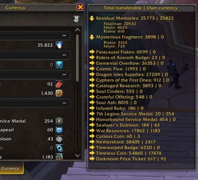 TCO - Transferable Currency Overview : Bags, Bank, Inventory : World of ...