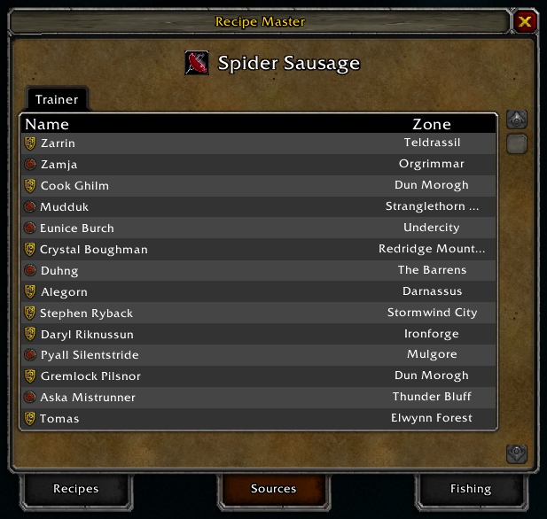Recipe Master (Cataclysm) : Character Advancement : World of Warcraft