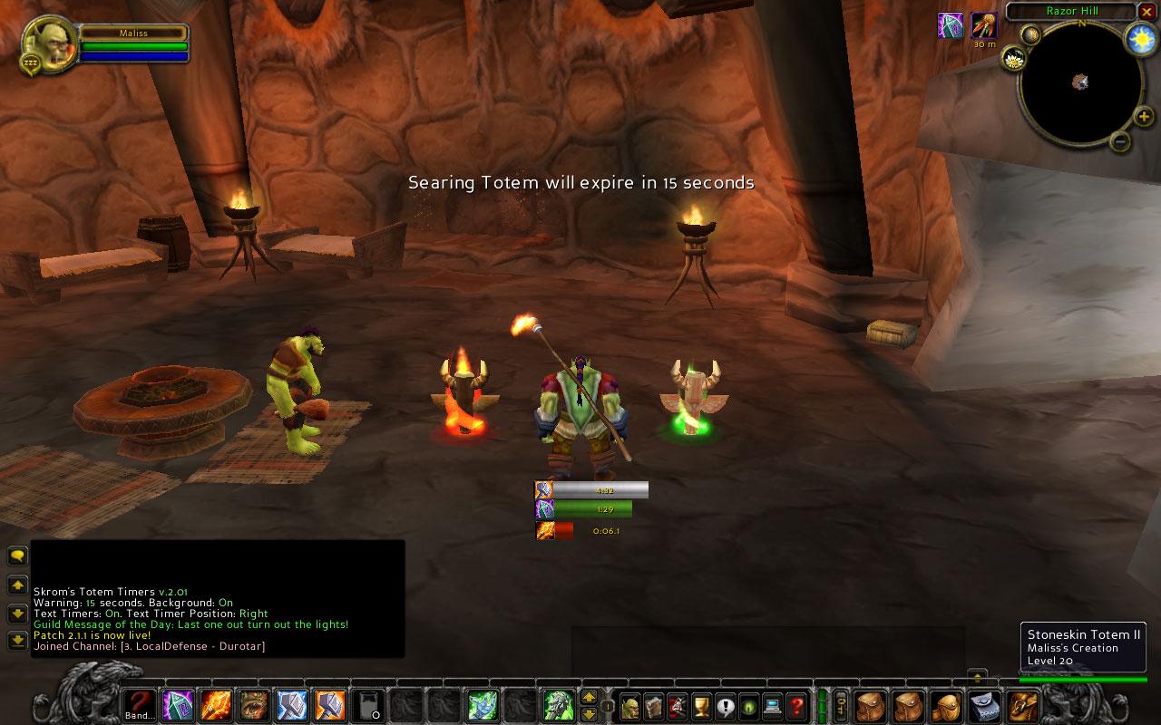 Skrom's Totem Timers : and Outdated Mods : Warcraft AddOns